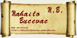 Mahailo Bučevac vizit kartica